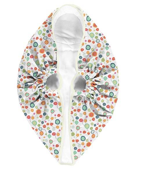 Snugglebundl Baby Buttons in Bunt Hebe- und Wiegetuch Bio Baumwolle 